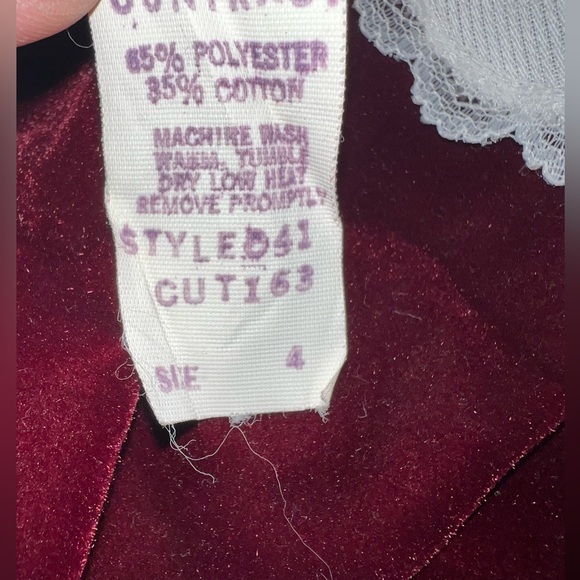 Vintage short stuff maroon lace dress - Picture 10 of 10